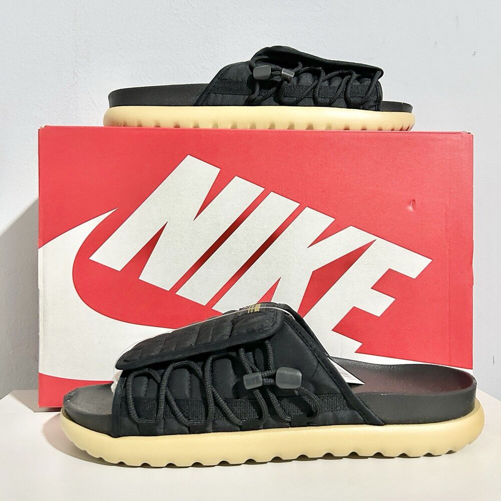 Nike Asuna 2 “Black Sanded Gold” Men’s Size 13 Lifestyle Comfort Slip-On Slides